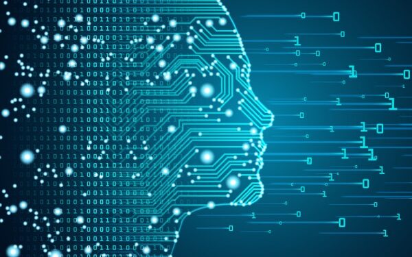 pixelated face silhouette