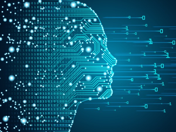 pixelated face silhouette